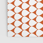 Mod Scales Geometric Pattern in White and Burnt Orange Poster Gallery Image 3