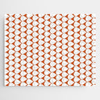 Mod Scales Geometric Pattern in White and Burnt Orange Jigsaw Puzzle Gallery Image 1