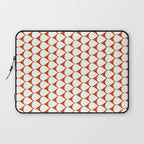 Mod Scales Geometric Pattern in White and Burnt Orange Laptop Sleeve Gallery Image 1