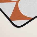 Mod Scales Geometric Pattern in White and Burnt Orange Desk Mat Gallery Image 4