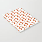 Mod Scales Geometric Pattern in White and Burnt Orange Notebook Gallery Image 2