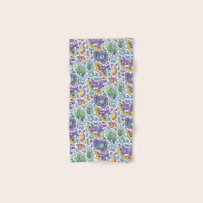 Ocean Portal I: Orca | Whale Space Art Bath Towel Gallery Image 1