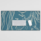 Minimal Sea Life 3 Desk Mat Gallery Image 1