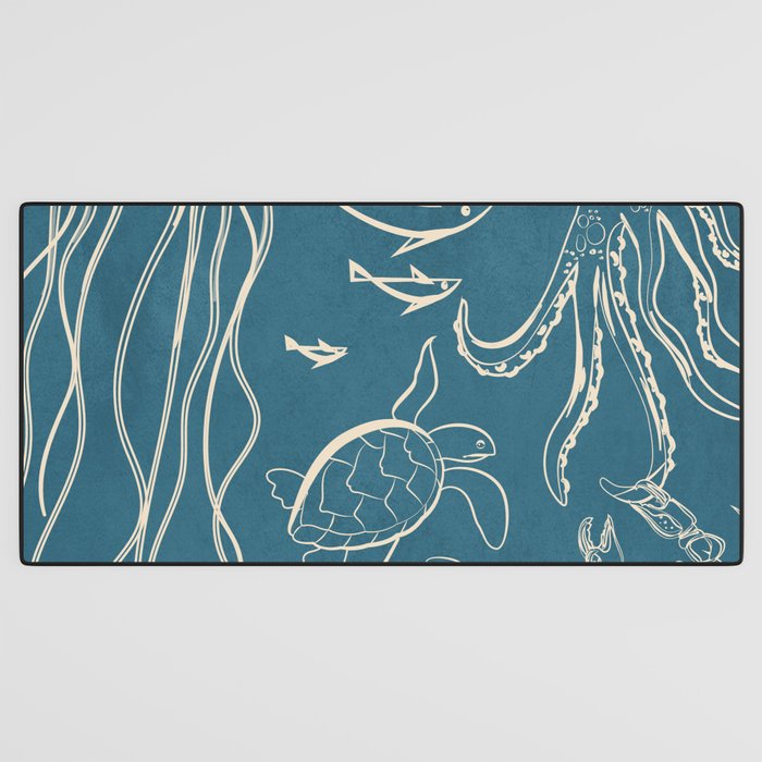 Minimal Sea Life 3 Desk Mat Gallery Image 3