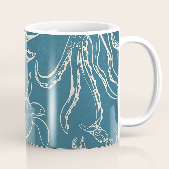 Minimal Sea Life 3 Coffee Mug Gallery Image 1
