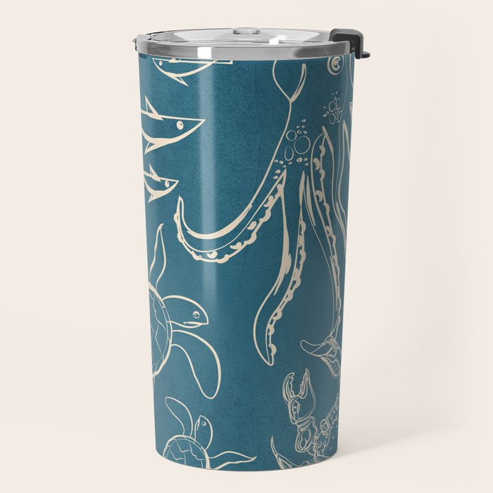 Minimal Sea Life 3 Travel Mug Gallery Image 2