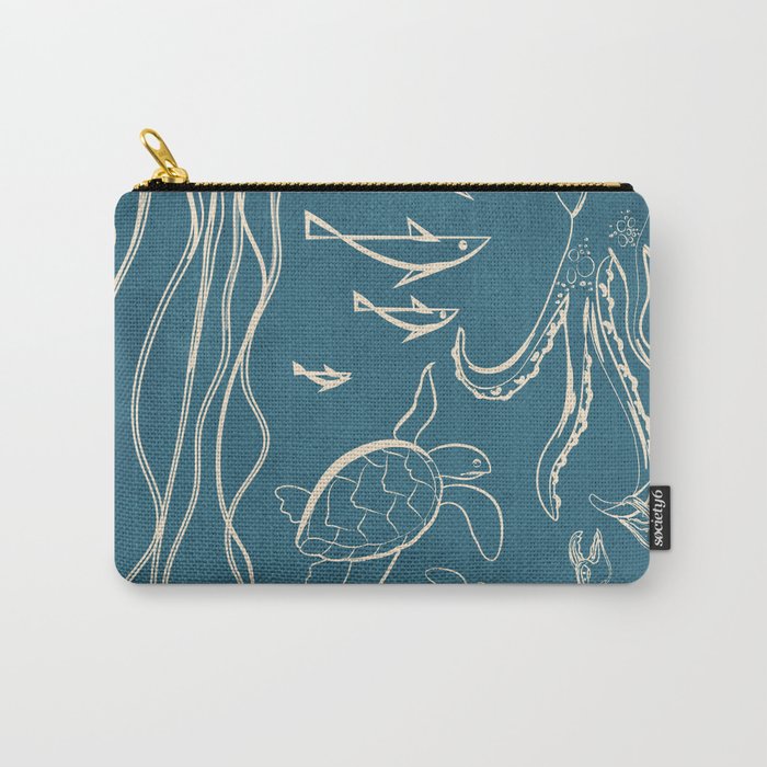 Minimal Sea Life 3 Carry All Pouch Gallery Image 1