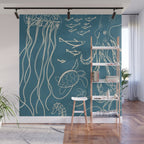 Minimal Sea Life 3 Wall Mural Gallery Image 1
