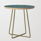 Emerald Golden Moroccan Quatrefoil Pattern Side Table Gallery Image 1