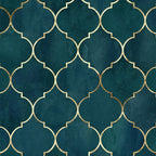 Emerald Golden Moroccan Quatrefoil Pattern Coffee Mug Gallery Image 2