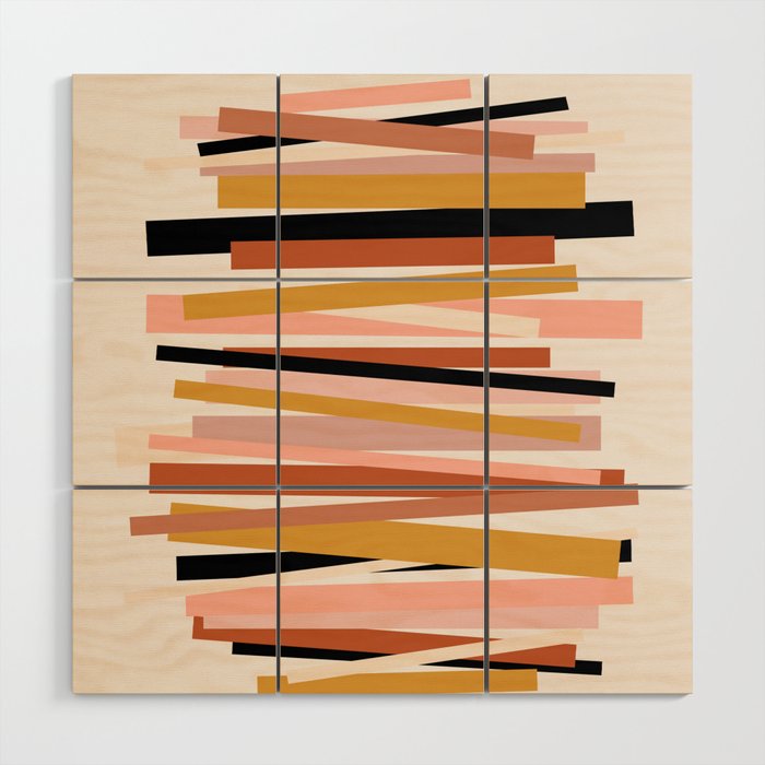 Linear stack Wood Wall Art Gallery Image 1