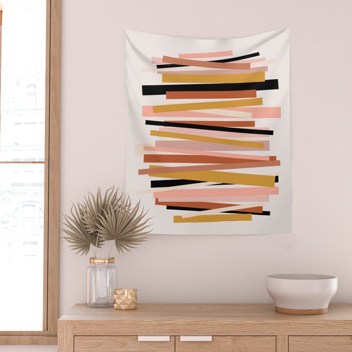 Linear stack Wall Tapestry Gallery Image 2