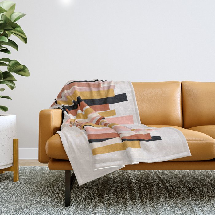 Linear stack Throw Blanket Gallery Image 1