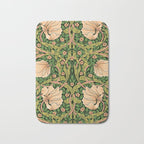 William Morris Pimpernel, green, William Morris floral design  Bath Mat Gallery Image 1