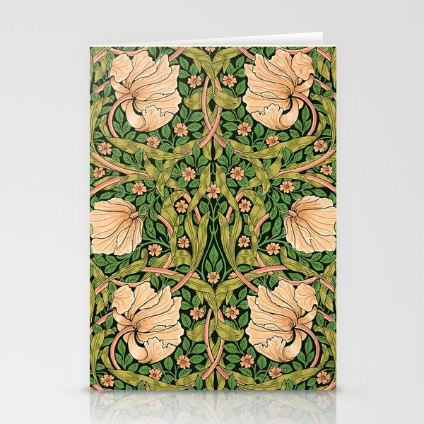 William Morris Pimpernel, green, William Morris floral design  Stationery Card Gallery Image 1