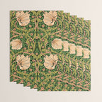 William Morris Pimpernel, green, William Morris floral design  Wrapping Paper Gallery Image 3
