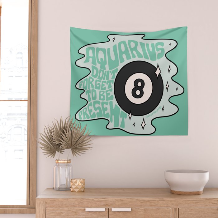 Aquarius Magic 8 Ball Wall Tapestry Gallery Image 2