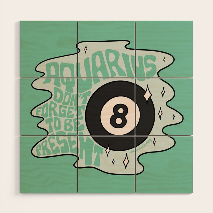 Aquarius Magic 8 Ball Wood Wall Art Gallery Image 1