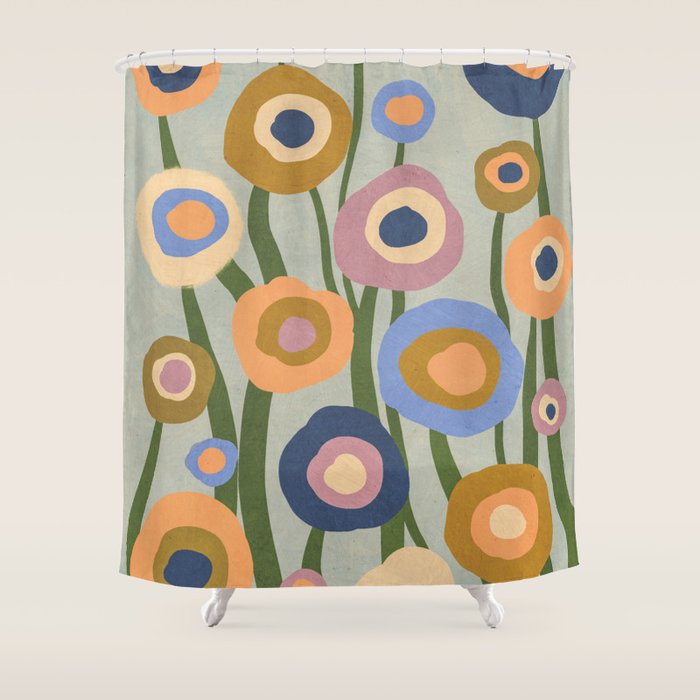 Evening flowers Shower Curtain Gallery Image 1