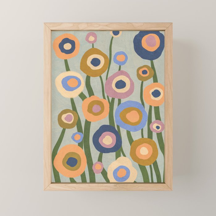 Evening flowers Mini Art Print Gallery Image 1