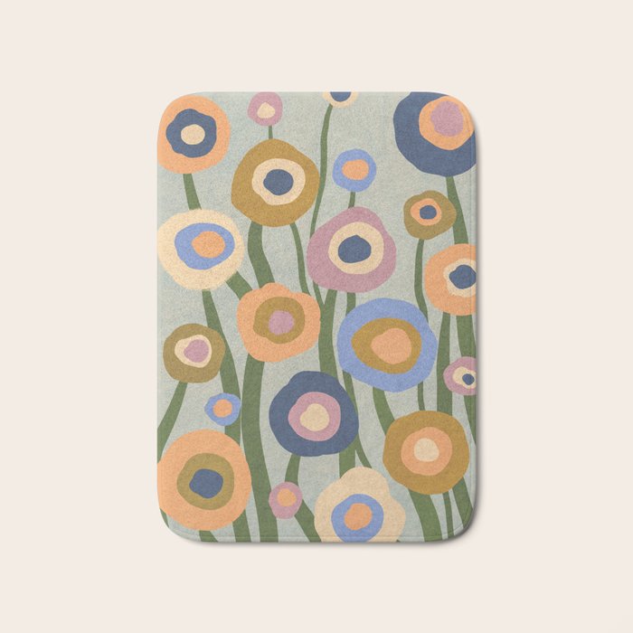 Evening flowers Bath Mat Gallery Image 1
