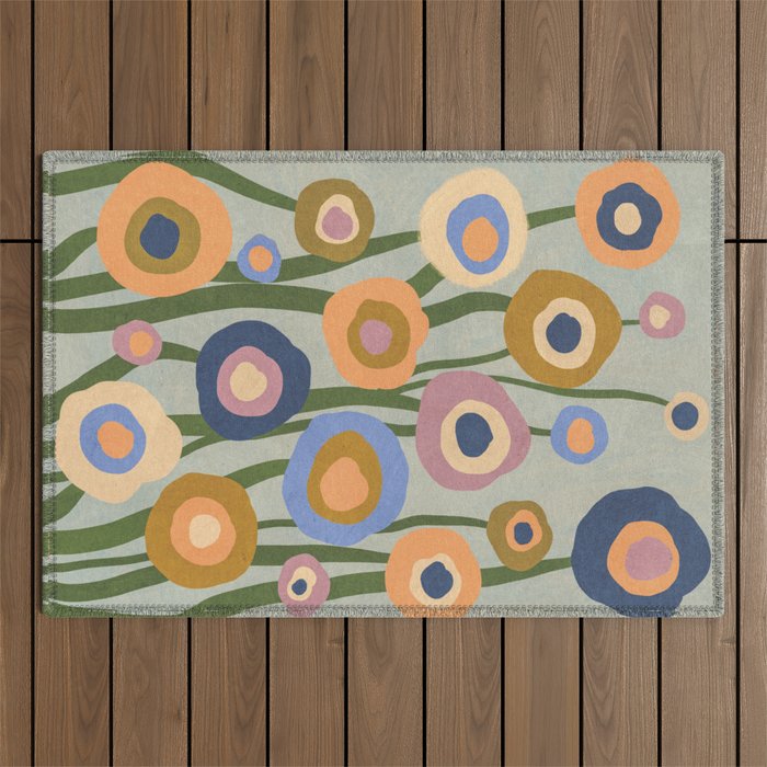 Evening flowers Outdoor Rug Gallery Image 1