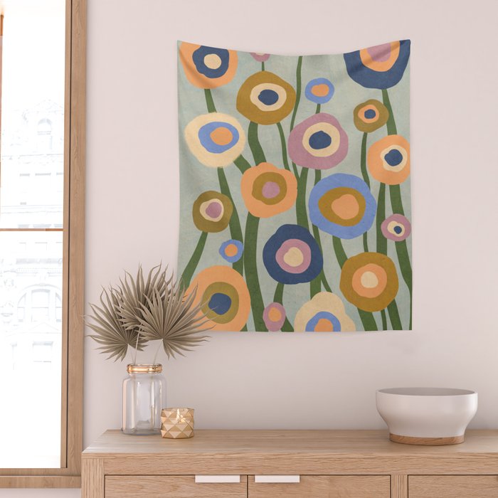 Evening flowers Wall Tapestry Gallery Image 2