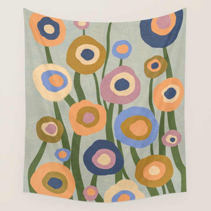 Evening flowers Wall Tapestry Gallery Image 1