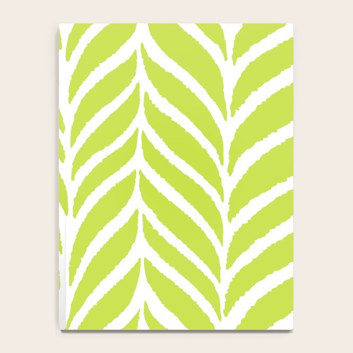Palm Leaves Pattern Chartreuse Green Notebook Gallery Image 4