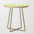 Palm Leaves Pattern Chartreuse Green Side Table Gallery Image 1