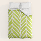 Palm Leaves Pattern Chartreuse Green Comforter Gallery Image 6