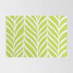 Palm Leaves Pattern Chartreuse Green Rug Gallery Image 2