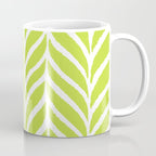 Palm Leaves Pattern Chartreuse Green Coffee Mug Gallery Image 1