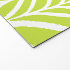 Palm Leaves Pattern Chartreuse Green Welcome Mat Gallery Image 2