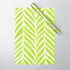 Palm Leaves Pattern Chartreuse Green Wrapping Paper Gallery Image 1