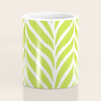 Palm Leaves Pattern Chartreuse Green Coffee Mug Gallery Image 4