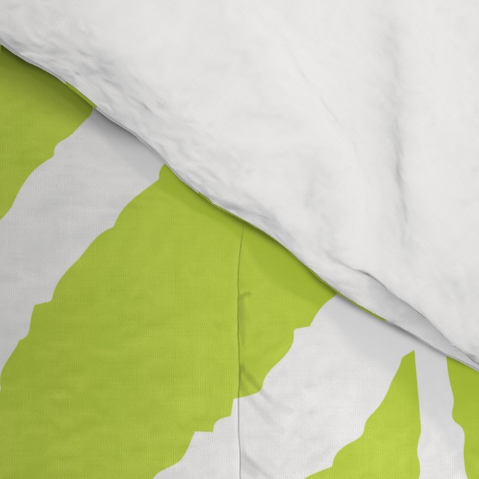 Palm Leaves Pattern Chartreuse Green Comforter Gallery Image 4
