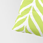 Palm Leaves Pattern Chartreuse Green Pillow Sham Gallery Image 4