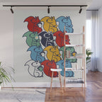 Colorful Squirrels Wall Mural Gallery Image 1