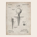 Golf Tee Patent - Golfing Tee Art - Antique Poster Gallery Image 4