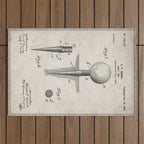 Golf Tee Patent - Golfing Tee Art - Antique Outdoor Rug Gallery Image 1