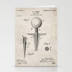 Golf Tee Patent - Golfing Tee Art - Antique Stationery Card Gallery Image 2