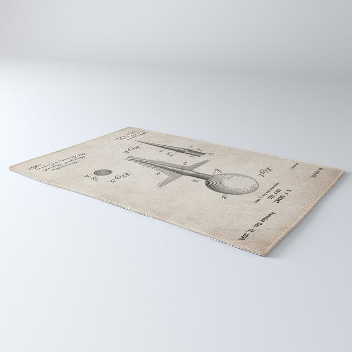 Golf Tee Patent - Golfing Tee Art - Antique Rug Gallery Image 3