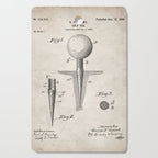 Golf Tee Patent - Golfing Tee Art - Antique Cutting Board Gallery Image 1
