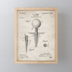Golf Tee Patent - Golfing Tee Art - Antique Mini Art Print Gallery Image 1