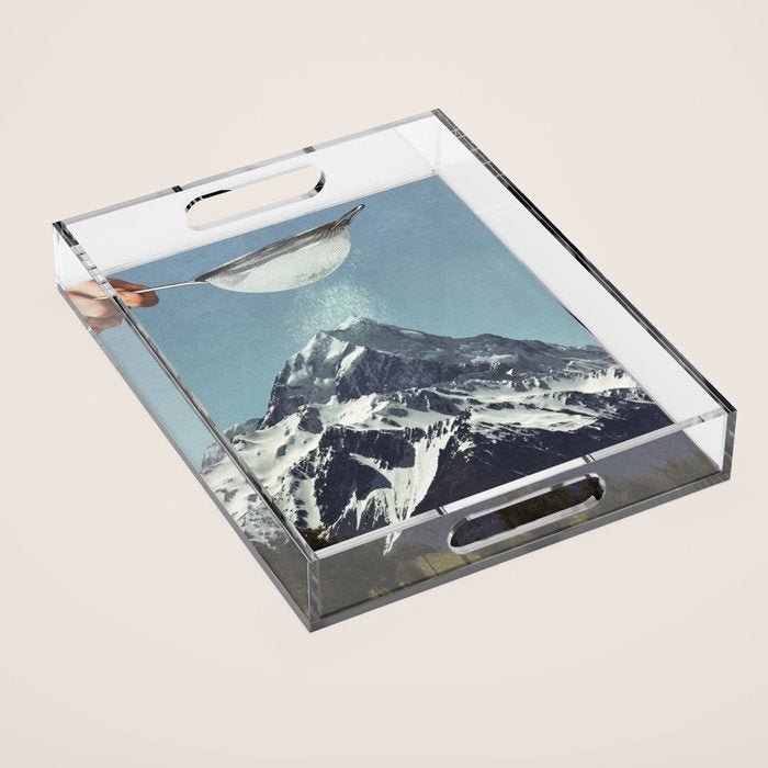 Sifted Summit - Snow Sugar on Mountain Peak Acrylic Tray Gallery Image 1
