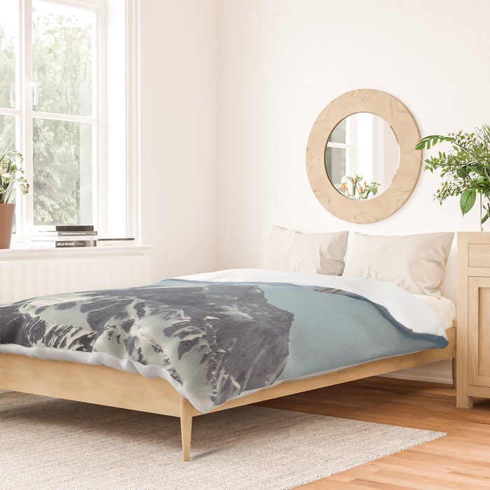 Sifted Summit - Snow Sugar on Mountain Peak Duvet Cover Gallery Image 2