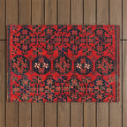 Baluch Khorasan Persian  Antique Rug Print Outdoor Rug Gallery Image 1