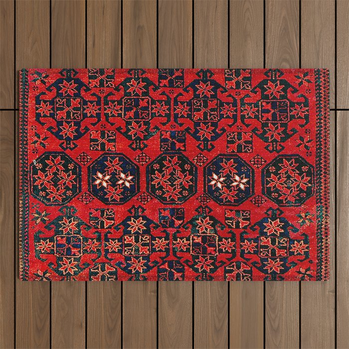 Baluch Khorasan Persian  Antique Rug Print Outdoor Rug Gallery Image 1