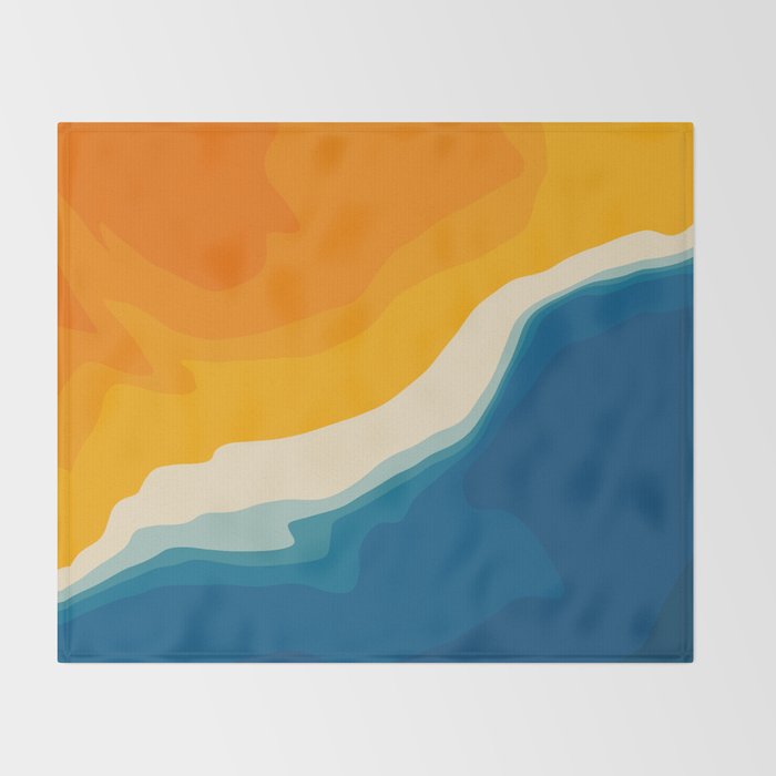 Seascape aerial view Throw Blanket Gallery Image 2